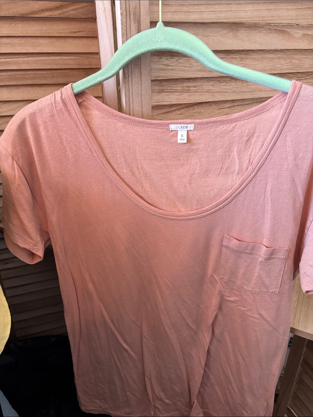J. Crew Short Sleeve Scoop Neck Tee in Dusty Peach